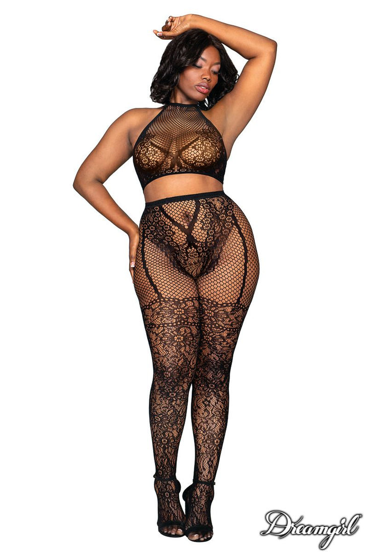 Bodystocking Set 2 Pièces Taille Queen