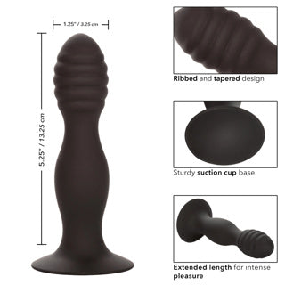 Ribbed Silicone Anal Dildo