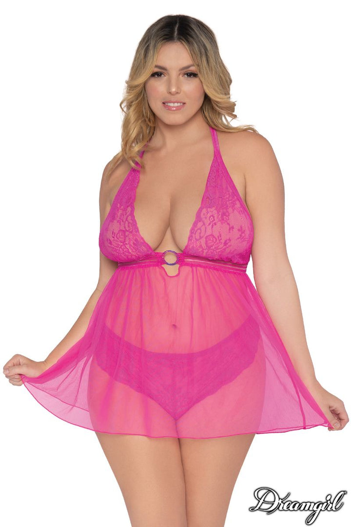 Queen Size Mesh Babydoll