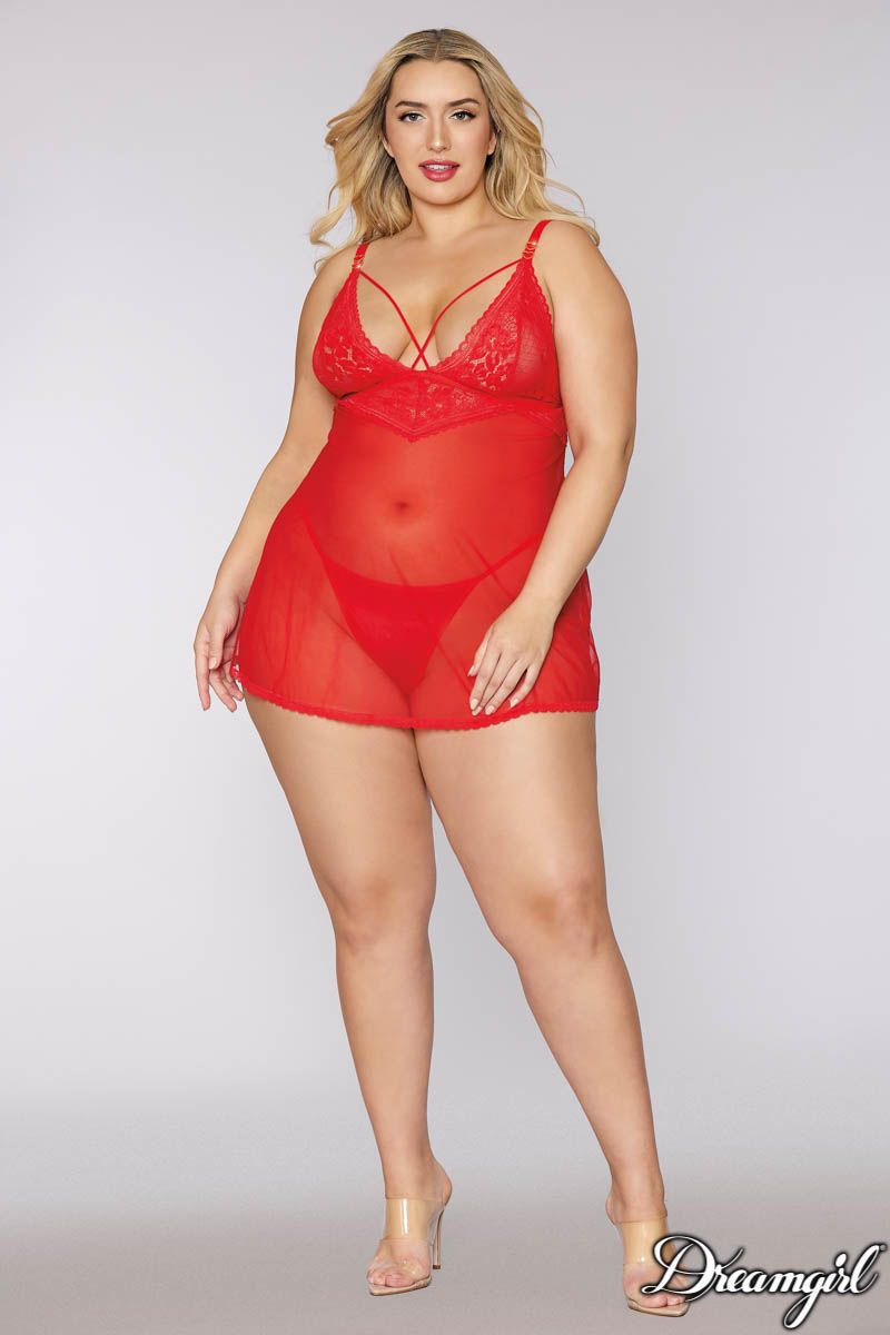 Babydoll Mesh Taille Queen