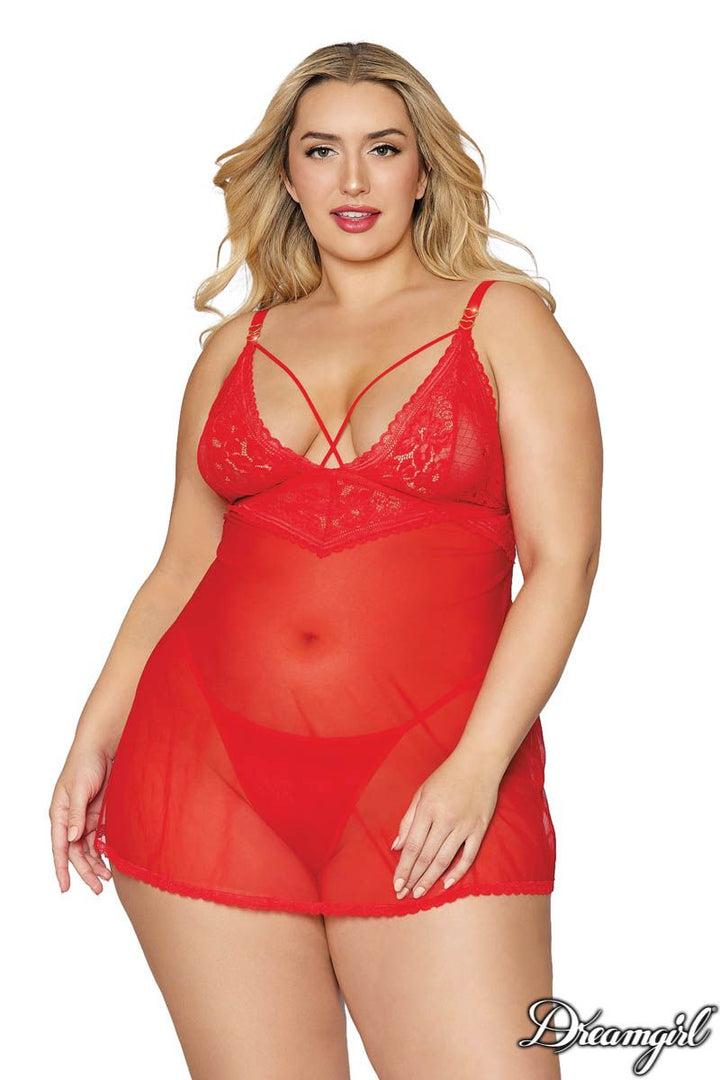 Babydoll Mesh Taille Queen