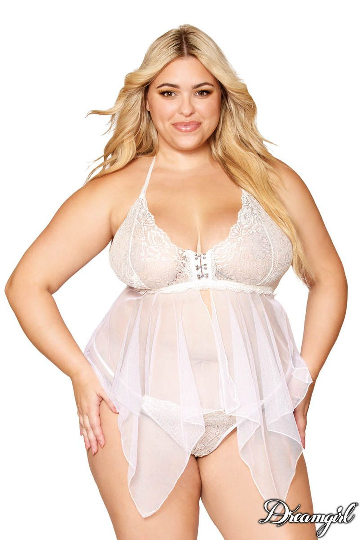 Babydoll en mesh Taille Queen