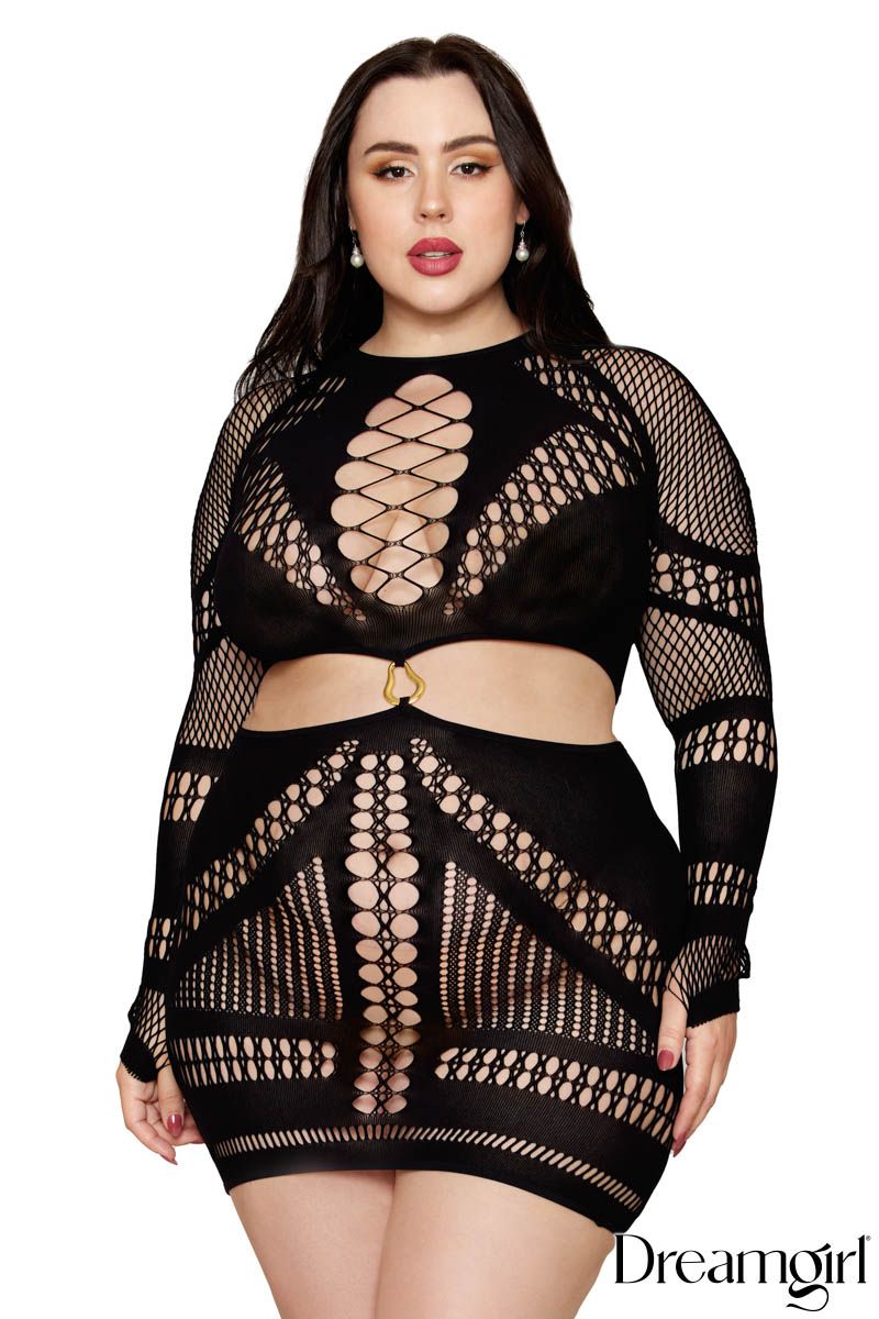 Robe ajusté à manches longues Dreamgirl