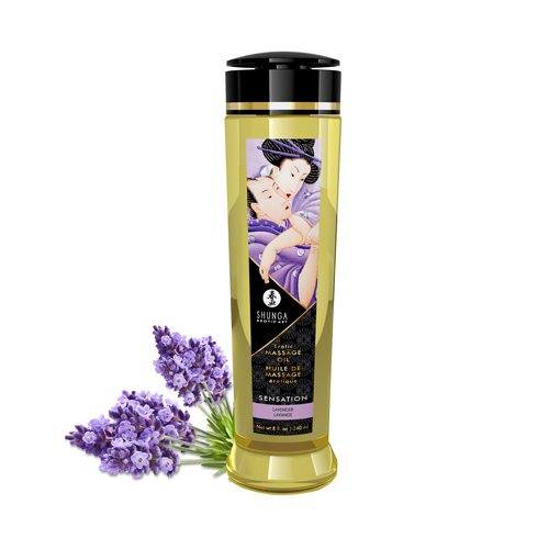 Huile de massage érotique - Lavande Shunga