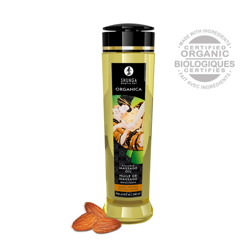 Huile de Massage Érotique ORGANICA - Douche d'Amande Shunga