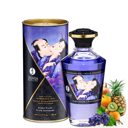 Huile de Massage Chauffante Shunga