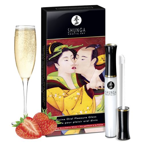 Gloss Plaisir Oral Divin - Vin Pétillant à la Fraise Shunga