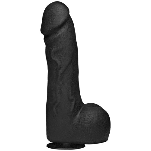 Pénis Parfait de 10,5" avec Ventouse Amovible - Noir Doc Johnson