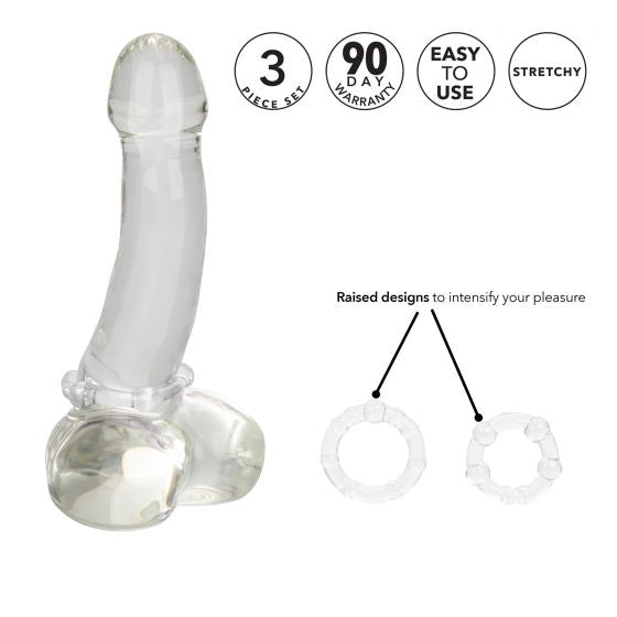 Anneaux en silicone transparent en forme d'île