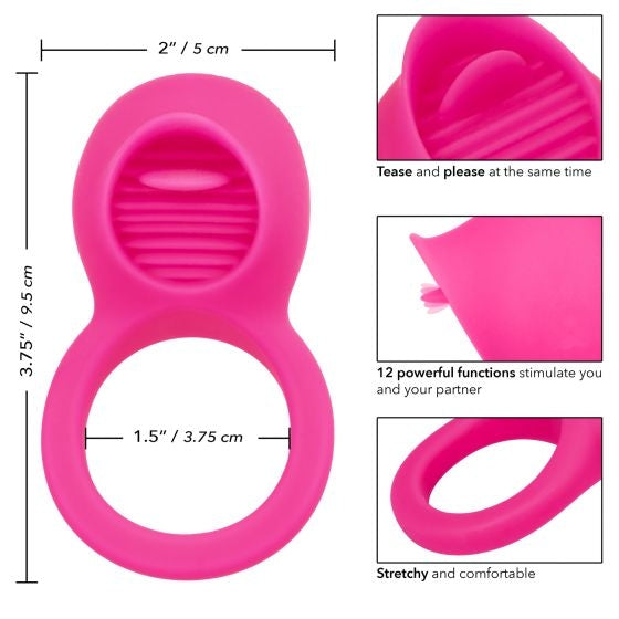 Amplificateur en Silicone Rechargeable à Langue de Taquinerie calexotics