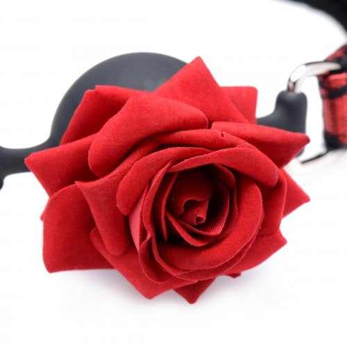 Bâillon Silicone avec Rose Master Series