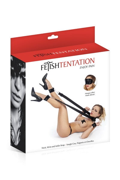 Sangle pour le cou, les poignets et les chevilles fetish tentation