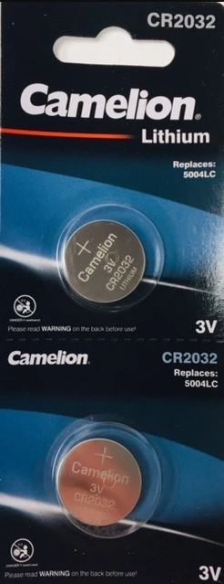 3V Lithium CR2032 Battery 2pc Camelion