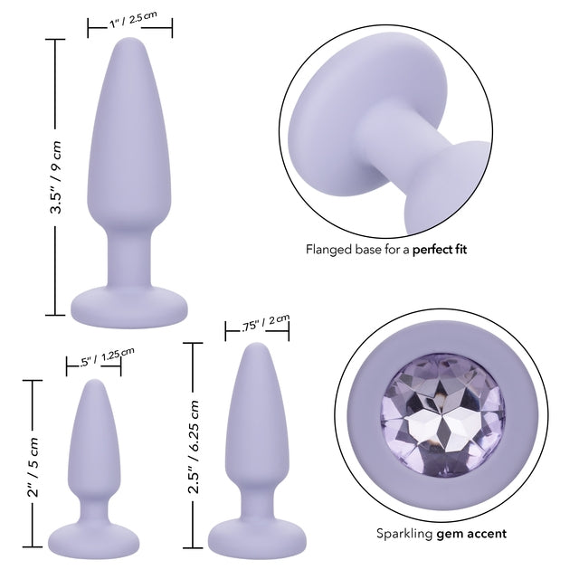 Ensemble pour fesses en cristal - Violet