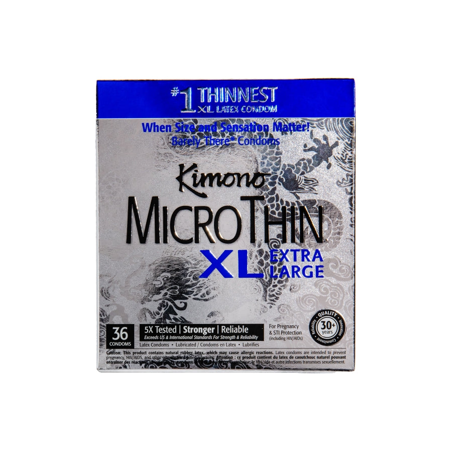 MicroThin Extra Large Préservatifs - Boite de 36 Kimono