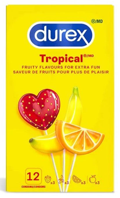 Condoms Tropical lubrifié - Boite de 12 durex