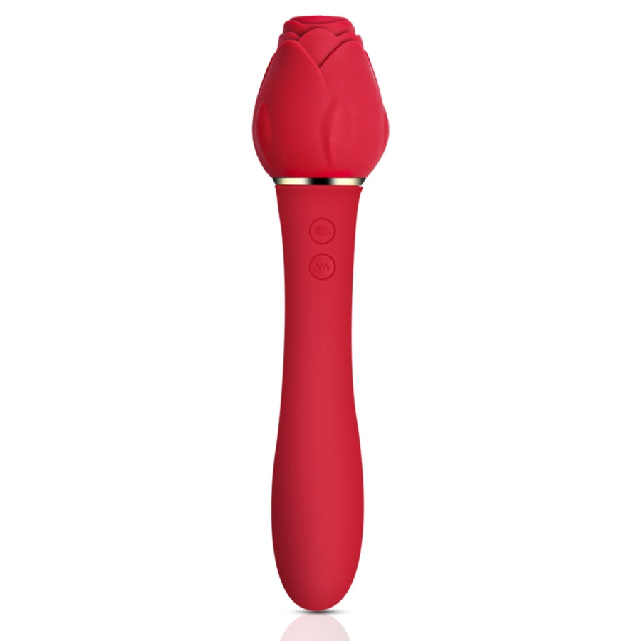 Rose Wand vibrateur avec succion