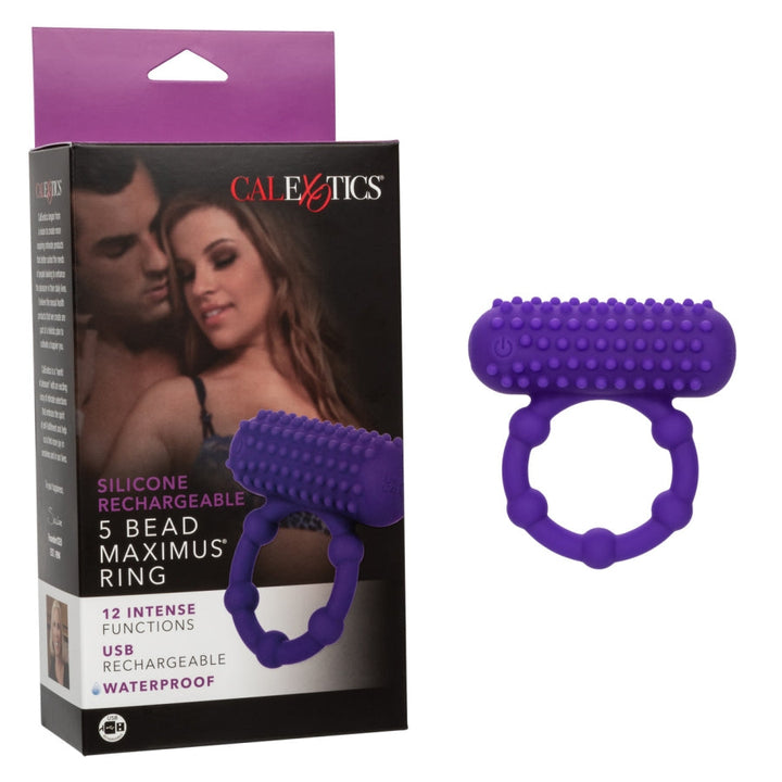Silicone Rechargeable 5 Bead Maximus Ring calexotics