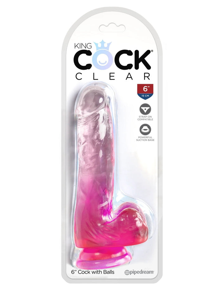 Dildo de couleur 6" avec testicules King Cock