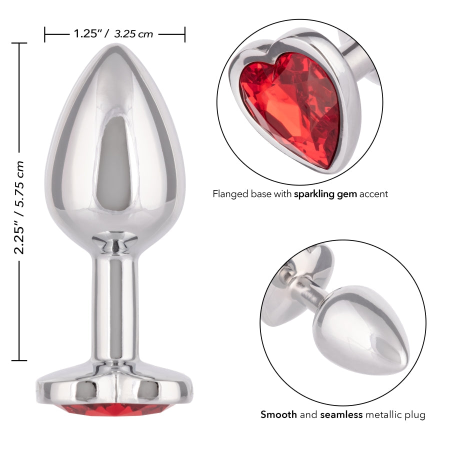 Jewel - Small Ruby Heart Plug