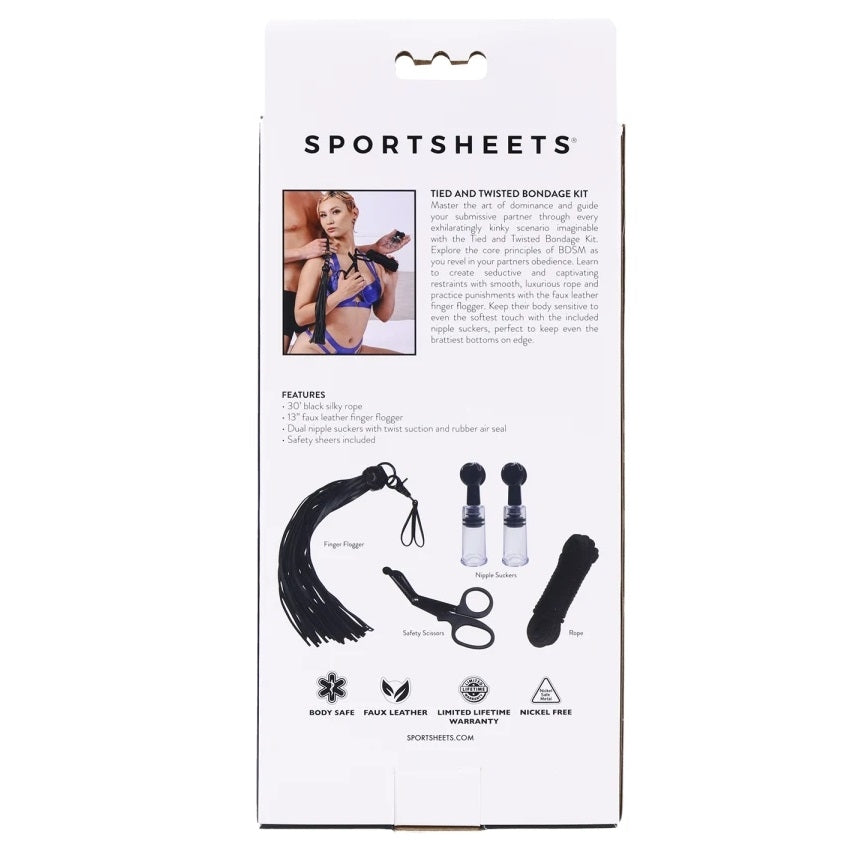 Ensemble de bondage lié et tordu Sportsheets