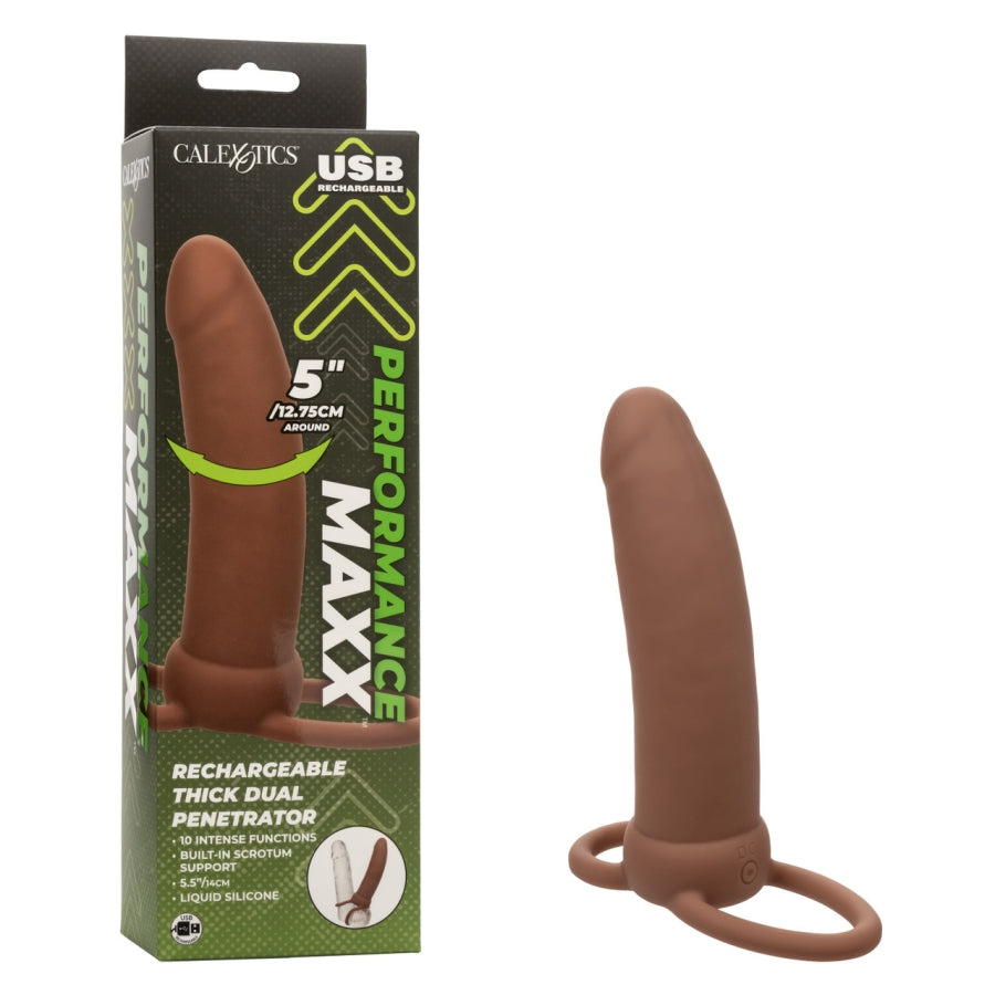 Maxx Rechargeable Thick - Pénétrateur Double - Brun