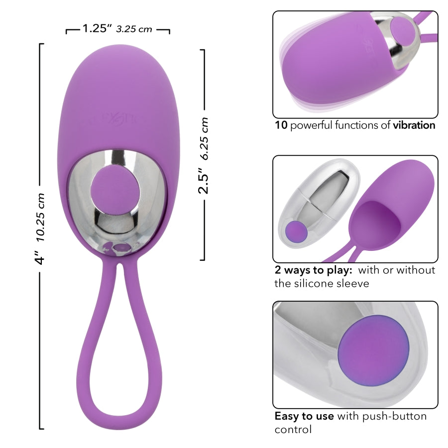 Bullet avec Manchon de Silicone Amovible - Violet