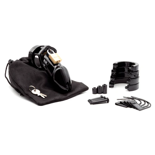Kits de chasteté - Kit CB-6000 noir avec une longueur de cage de 3 1/4 pouces. CB-X