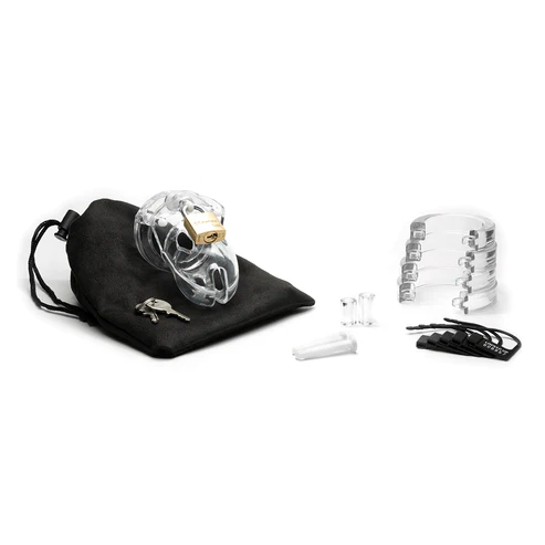 Kits de chasteté - Kit Mr. Stubb transparent avec une cage de 1¾ pouce de longueur CB-X