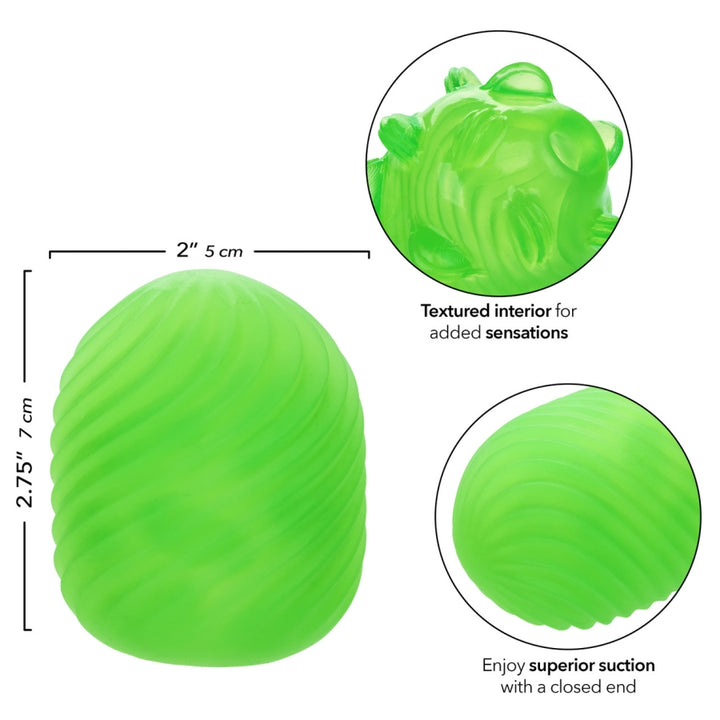 Chaussette élastique - Masturbateur Texturé - Vert