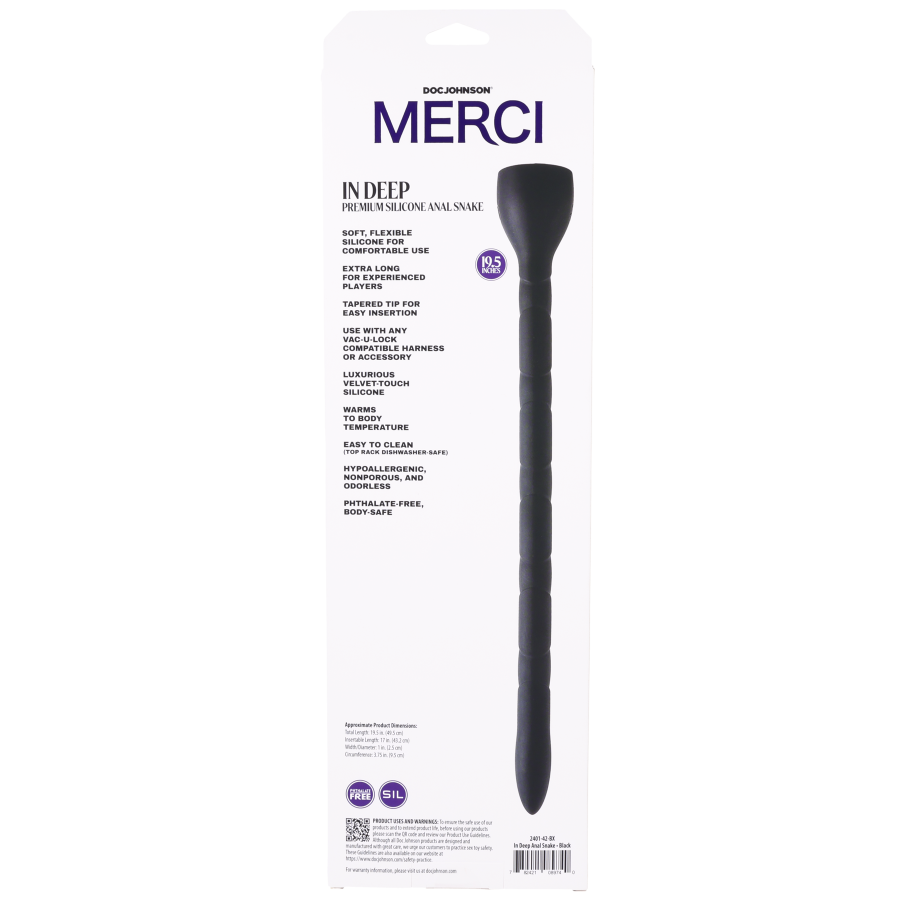 Merci - Serpent Anal en Silicone Premium 19.5 ″