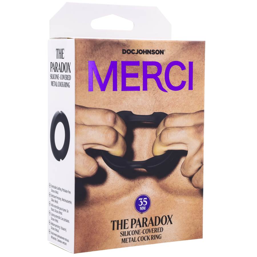 Merci - Anneau Pénien en Métal Recouvert de Silicone 35mm