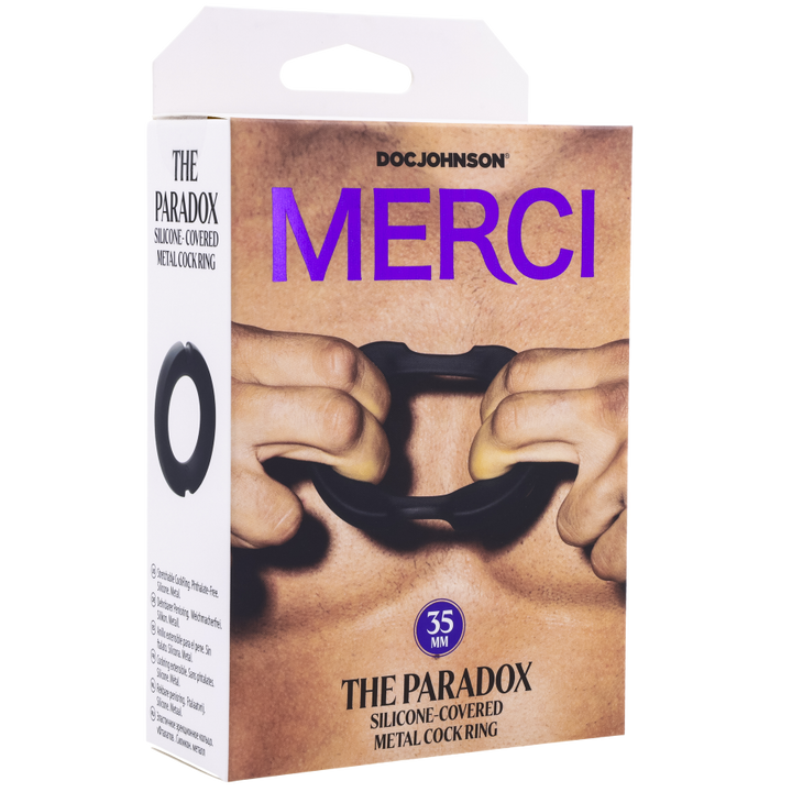 Merci - Anneau Pénien en Métal Recouvert de Silicone 35mm