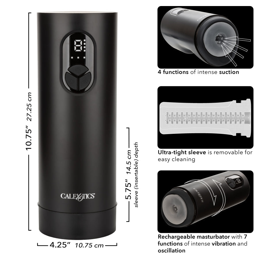 Bionic Vibro-Stroker avec Oscillation et Aspiration calexotics