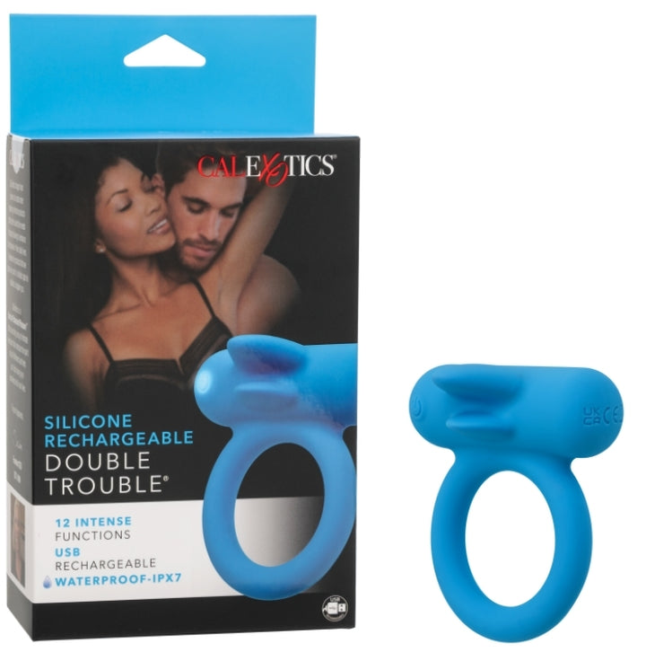 Double Trouble en silicone rechargeable