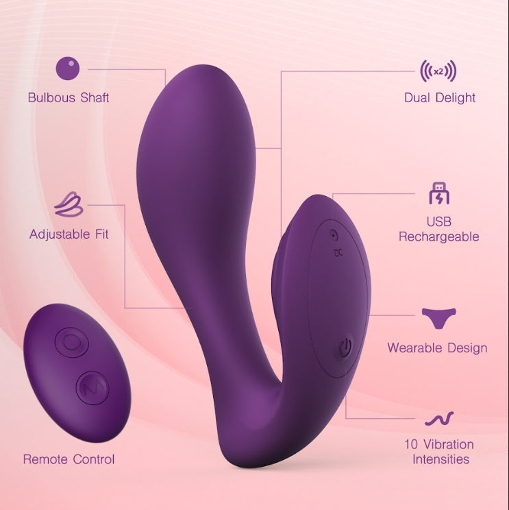 Vibromasseur Duojoy pour Couples Violet