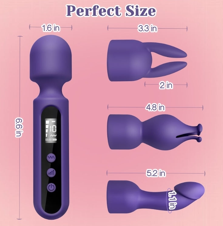 Kits de Vibromasseur Wand avec Écran LCD