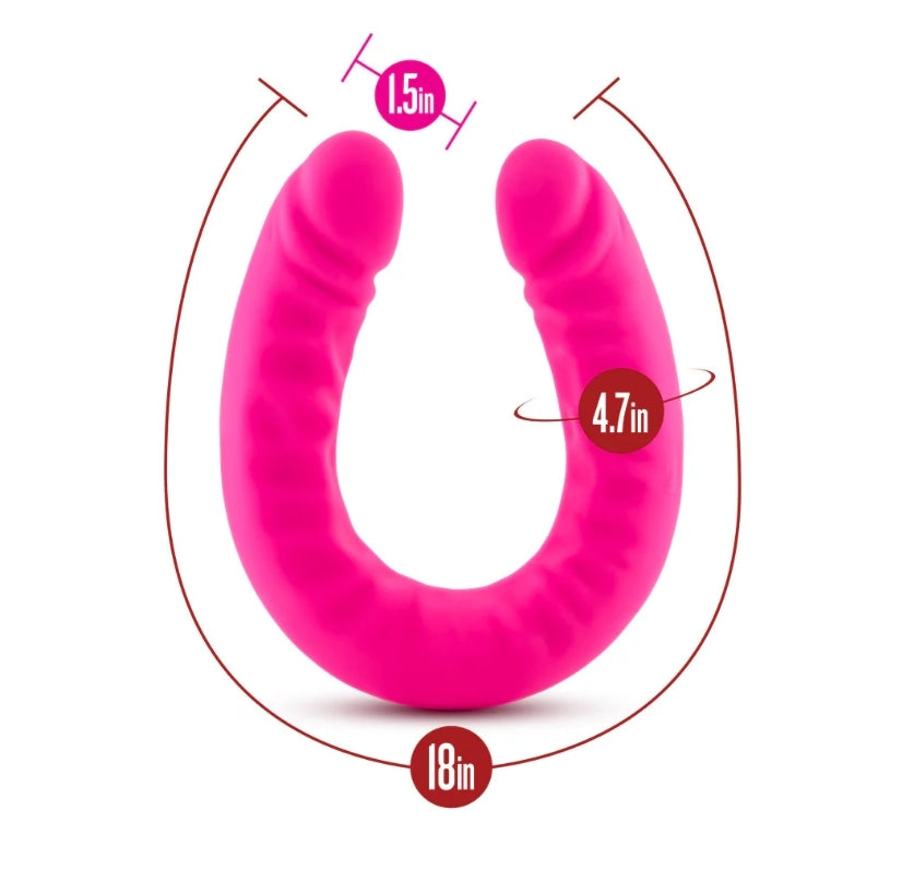 Double dildo 18" Blush