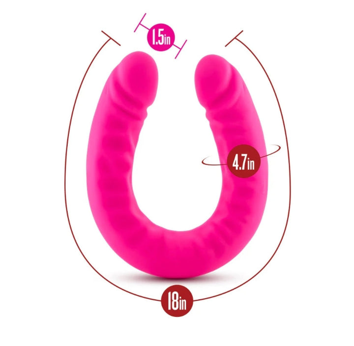 Double dildo 18" Blush