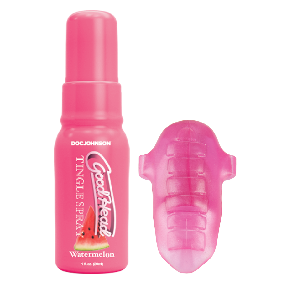 Kit de fête - Anneau de langue vibrant + Spray picotant à la pastèque GoodHead