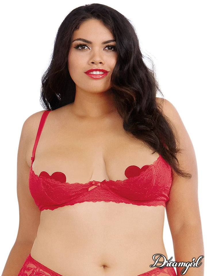 Soutien-gorge en dentelle ouvert