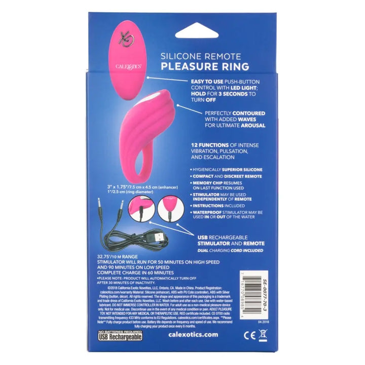 Anneau de Plaisir Silicone Télécommandé calexotics