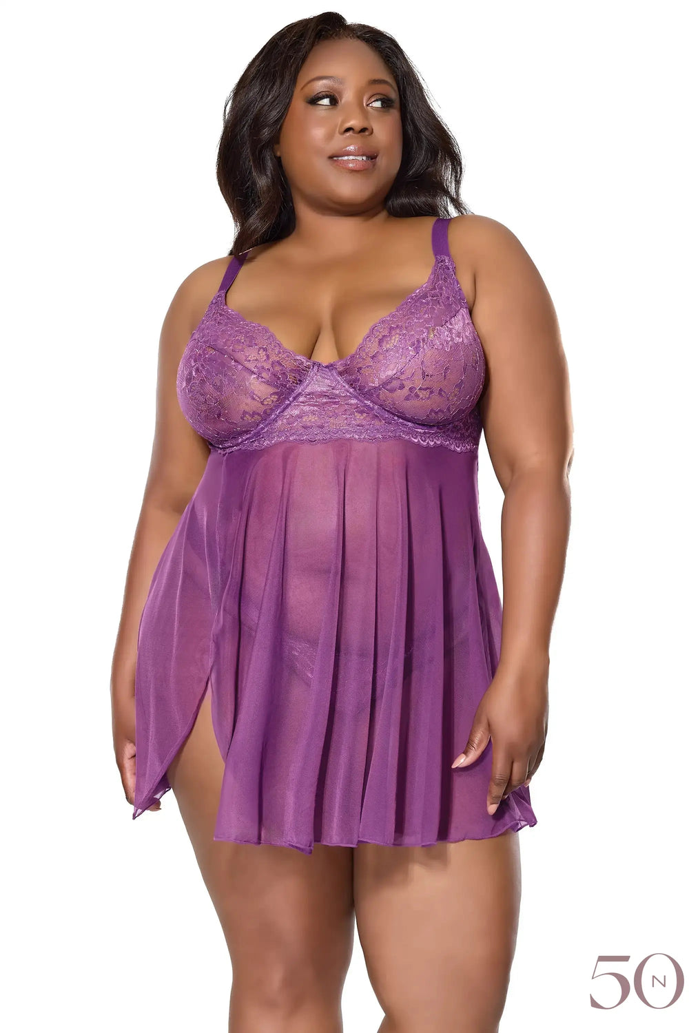 Babydoll et tanga coquette