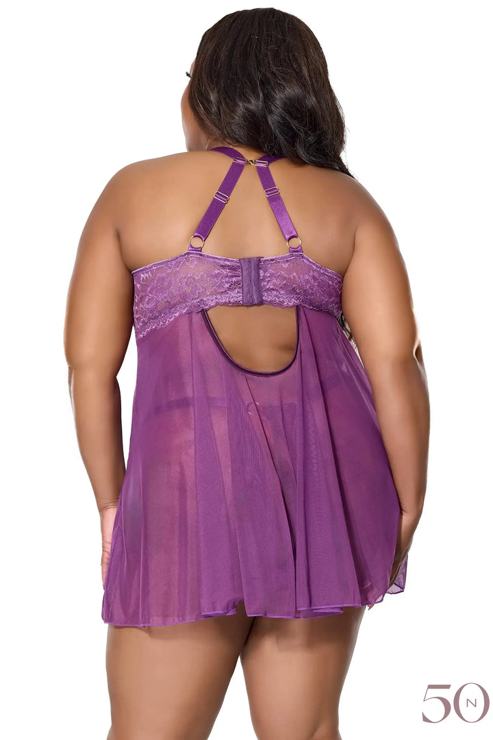 Babydoll et tanga coquette