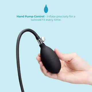 Beaded Inflatable Anal Plug with Hand Pump