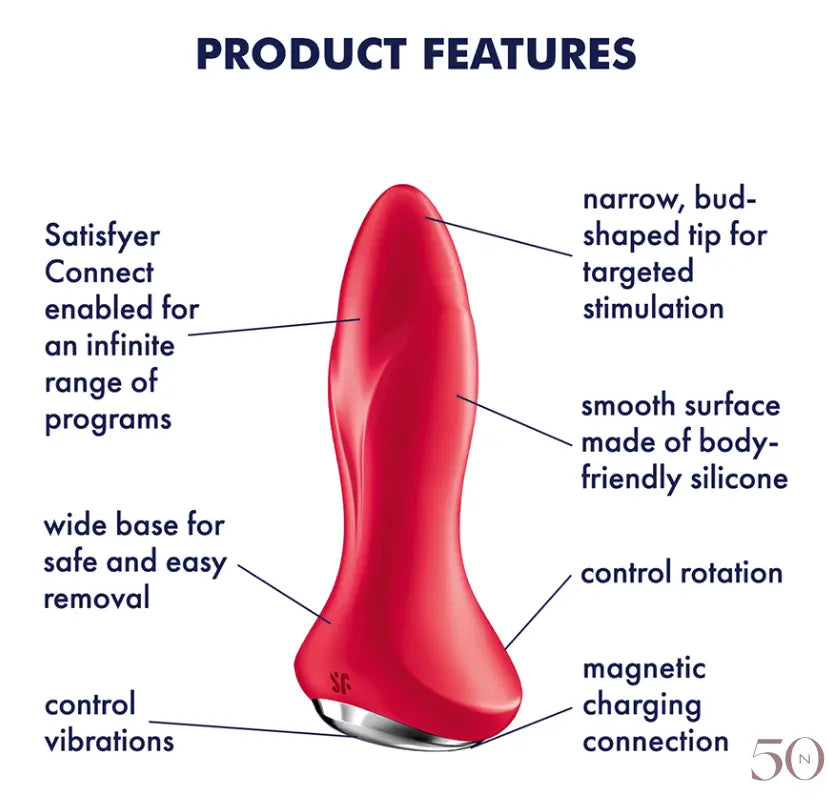 Bouchon rotatif 1+ - Rouge satisfyer