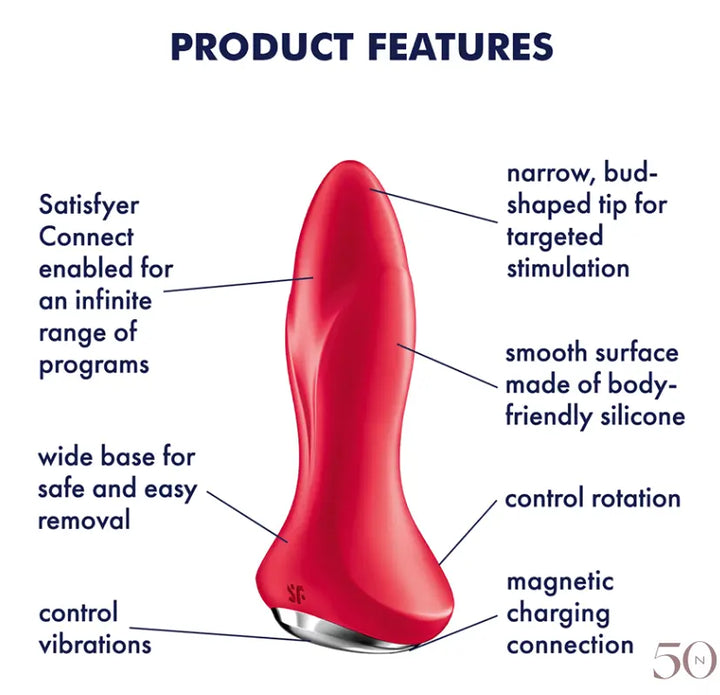 Bouchon rotatif 1+ - Rouge satisfyer