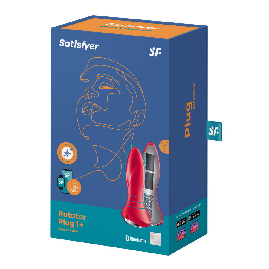 Bouchon rotatif 1+ - Rouge satisfyer