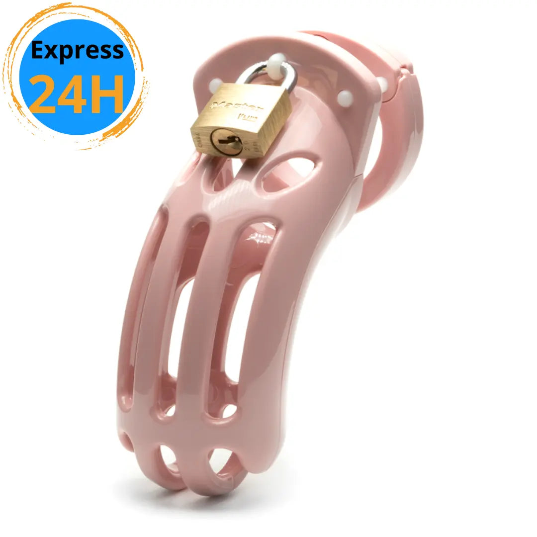 Cage de chasteté - Rose avec cage 3 3/4" CB-X