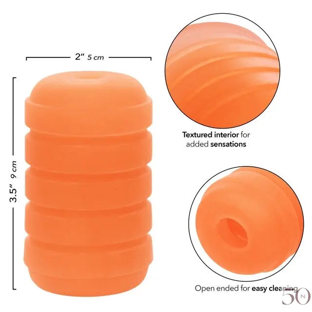 Chaussette élastique - Masturbateur Texturé - Orange calexotics